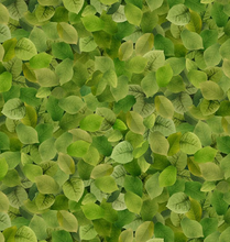 Load image into Gallery viewer, PACKED GREEN LEAVES FABRIC
