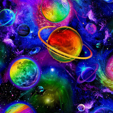 Load image into Gallery viewer, COLORFUL PLANETARY SYSTEM FABRIC
