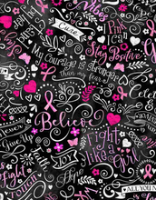 Load image into Gallery viewer, BREAST CANCER CHALKBOARD FABRIC
