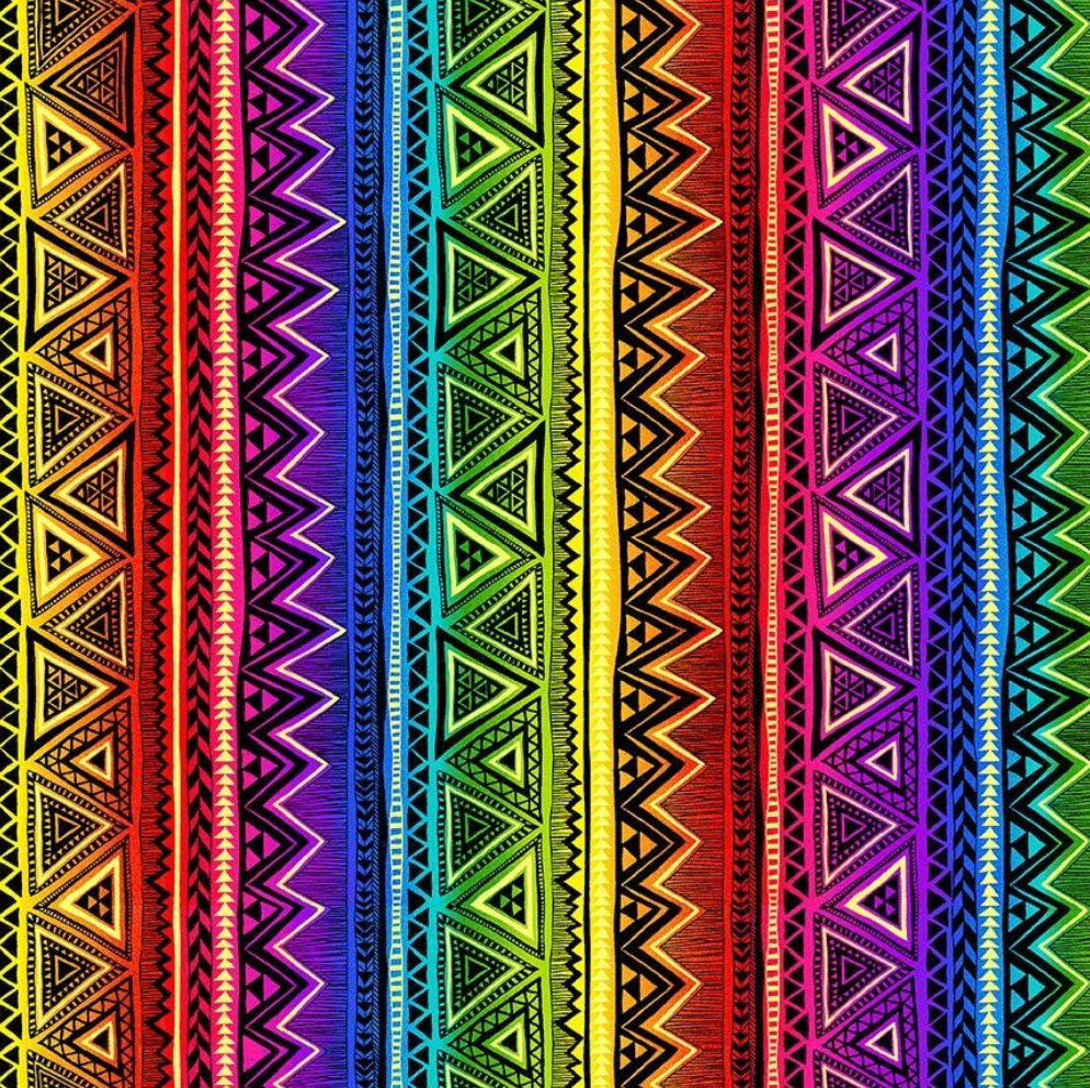AFRICAN TRIBAL STRIPES FABRIC